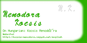 menodora kocsis business card